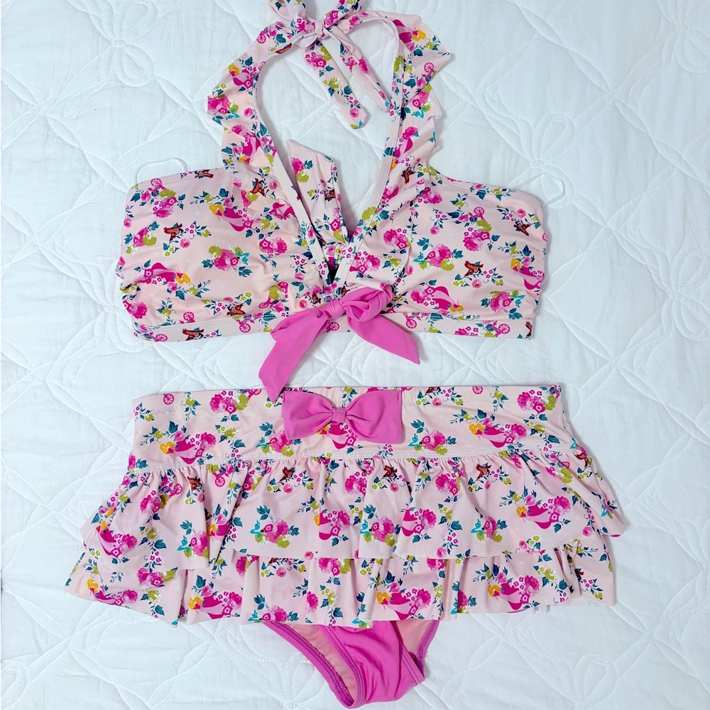Disney Sleeping Beauty Aurora Floral Swim Set